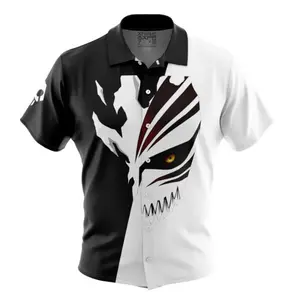 Ichigo Hollow Mask Bleach Anime Hawaiian Shirt | Cool Summer Anime Vibes for Men & Fans