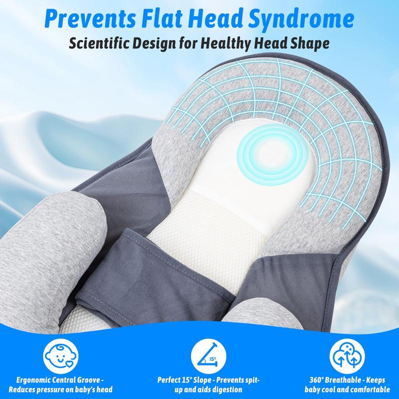 Rest Nest Baby Bed Feeding Nest Baby Bed, Tummy Time Pillow, for Comfortable Play & Feeding Support Cribs Bassinet