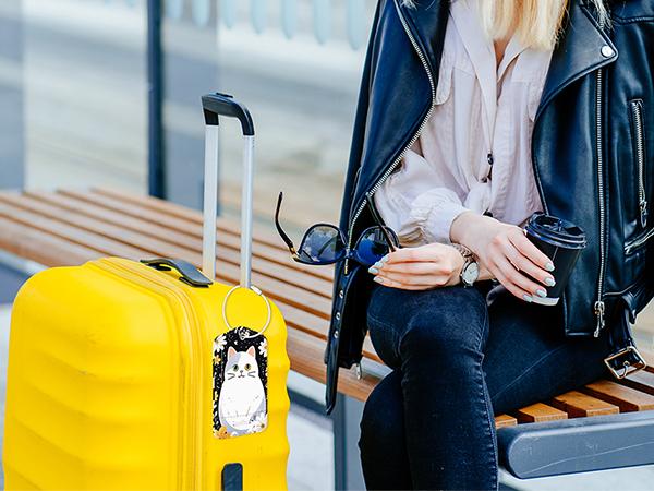 Smart Luggage Tag with Apple Find My(IOS only), Premium Leather Luggage Tags for Suitcase, Travel Bags, Backpacks, Anti-Lost Suitcase Tag Tracker for Travel with Privacy Name Card, Rechargeable Black Bluetooth Smart Luggage Tag with Apple Find My(IOS only), Premium Leather Luggage Tags for Suitcase, Travel Bags, Backpacks, Anti-Lost Suitcase Tag Tracker for Travel with Privacy Name Card, Rechargeable Black Bluetooth