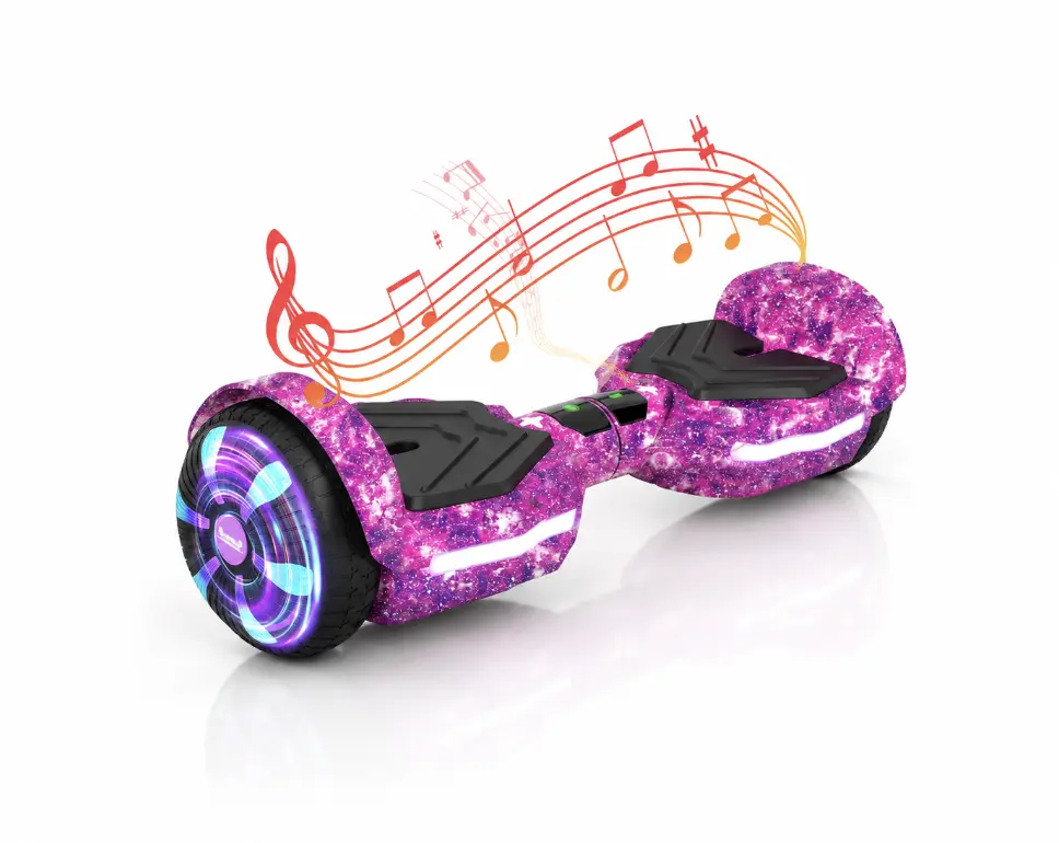Self-Balancing Electric Hoverboard with Bluetooth Speakers, LED Light-Up Wheels, APP Control, Dual 250W Motors, 8.5 mph Max Speed, 8.5 mi Max Range - Gifts for Kids & Adults