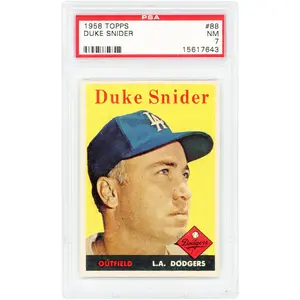 Duke Snider Los Angeles Dodgers 1958 Topps #88 PSA Authenticated 7 Card - Fanatics Authentic Certified