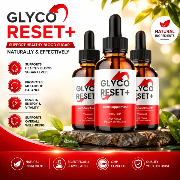 1 - 3 Pack GlycoReset Advanced Blood Support Drops – Blood Sugar & Metabolic Wellness Liquid Supplement, 30 Servings