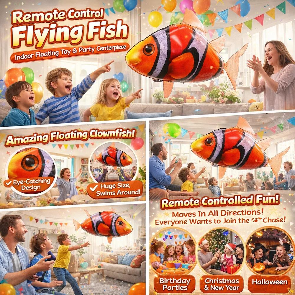 Remote Control Clownfish Toy Animal Toy Easter Toy Infrared Remote ...
