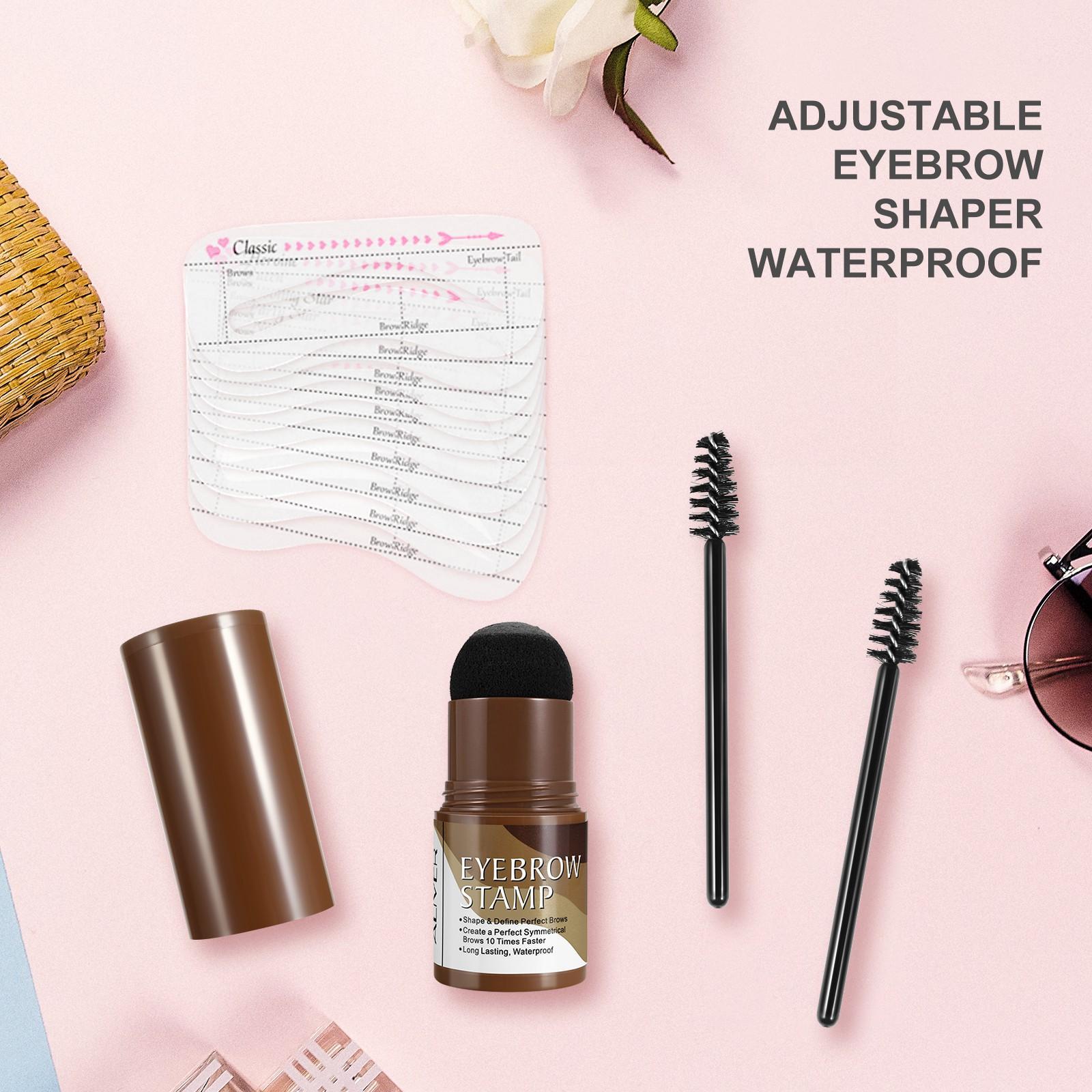 Aliver Eyebrow Stamp Stencil Kit, Eyebrow Stamp and Shaping Kit for Perfect Brow, Eyebrow Stamp Kit , Long Lasting & Waterproof Multicolor Makeup