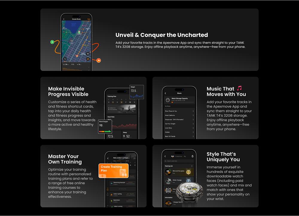 KOSPET TANK T4 Smartwatch with 14-Day Battery Life 1.43AMOLED Display 50M Waterproof Full-Metal Body AI Assistant for Android iOS Fitness Tracker Running Watch GPS Waterproof Smartwatch Wearable Monitor Auto, Durable Stainless Steel, New Year Pick