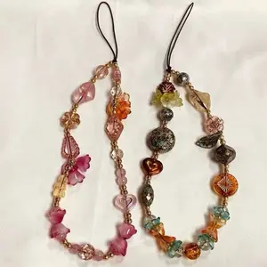 Vintage Beaded Wrist Strap Charm for Phone, Camera & Bag – Retro Aesthetic Accessory