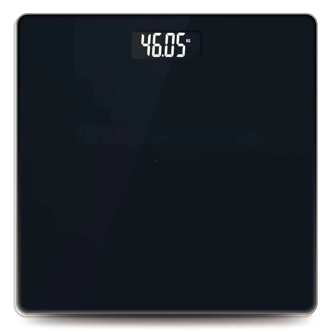 Digital Bathroom Scale for Body Weight Loss Watchers Electri Scales, 50g/0.1lb Discrepancy,  2*AAA Batteries Included, 330lb/150kg, Black Healthcare