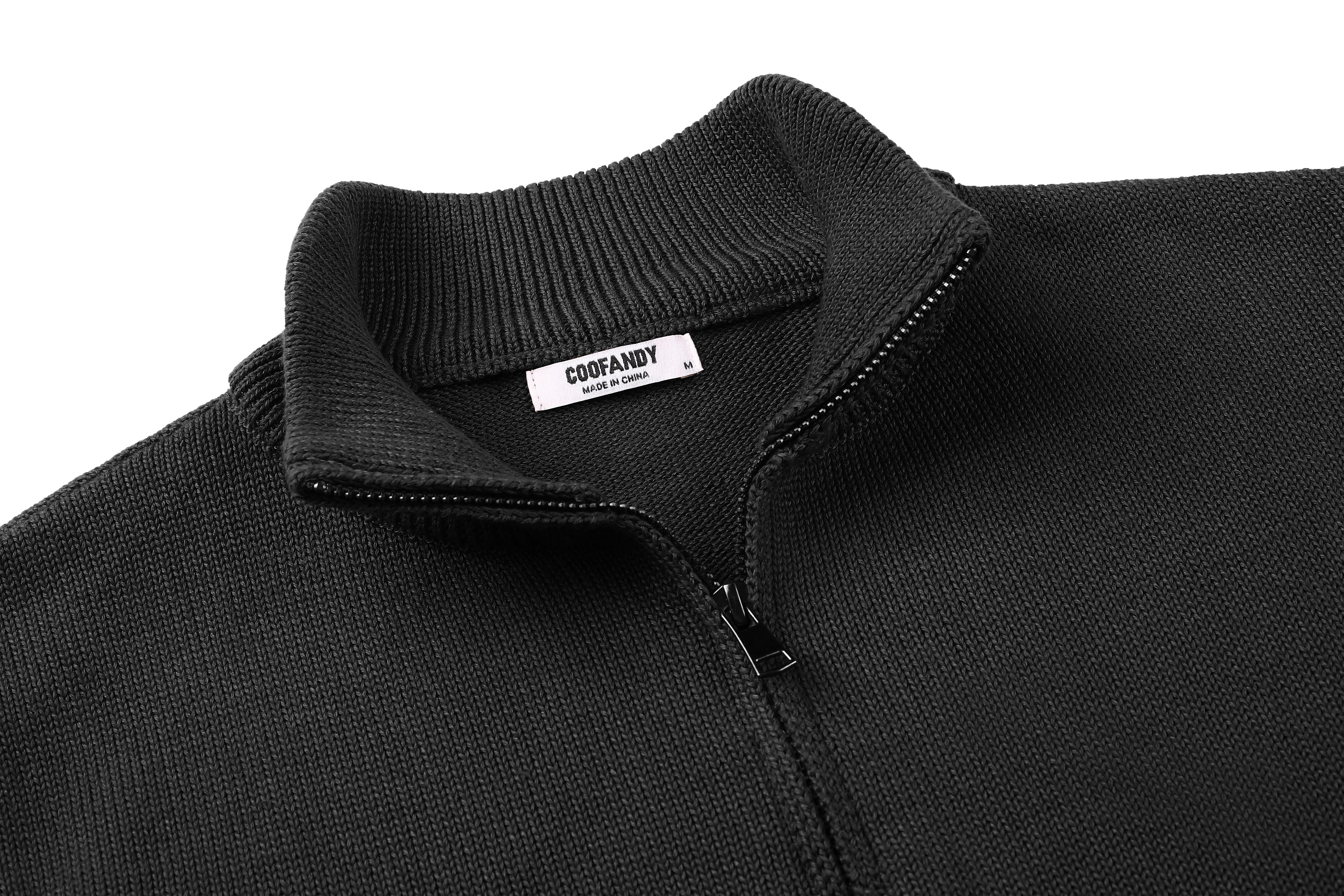 COOFANDY Men's Quarter Zip Up Pullover Slim Fit Lightweight Mock Neck Long Sleeve Sweaters