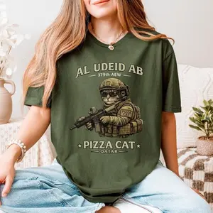 Pizza Cat The Deid Shirt, Al Udeid AB Qatar Military Maintainer Humorr for Air Force maintainers, Gift for Him