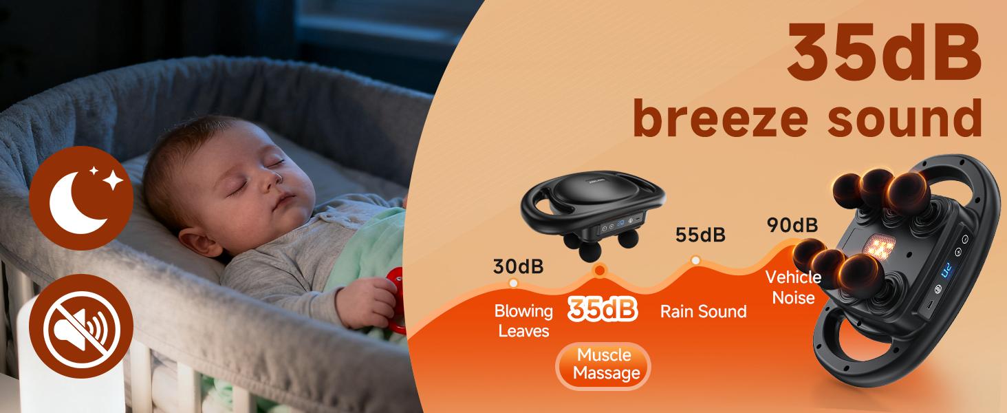 AERLANG Massage Gun Deep Tissue Muscle Massager with 6 Heads, 9 Levels & 4 Modes for Pain Relief, Quiet Motor, Portable Handheld Massager for Athletes, Christmas Gifts for Him Her Dad Mom