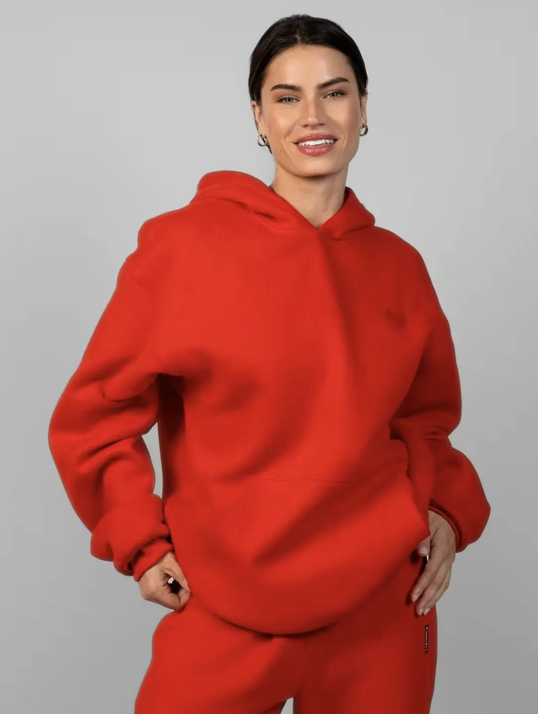 Comfrt | Love Hoodie | Oversized Embroidered Heart Sweatshirts Kangaroo Pocket