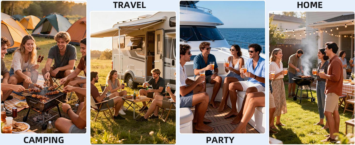 Antarctic Star 12V Portable Refrigerator 50L, 12/24V DC & 100-240V AC, Compressor Fridge Freezer for Car Camping Travel Boat, APP Control, -4°F to 68°F, Electronic Touch Screen，Green