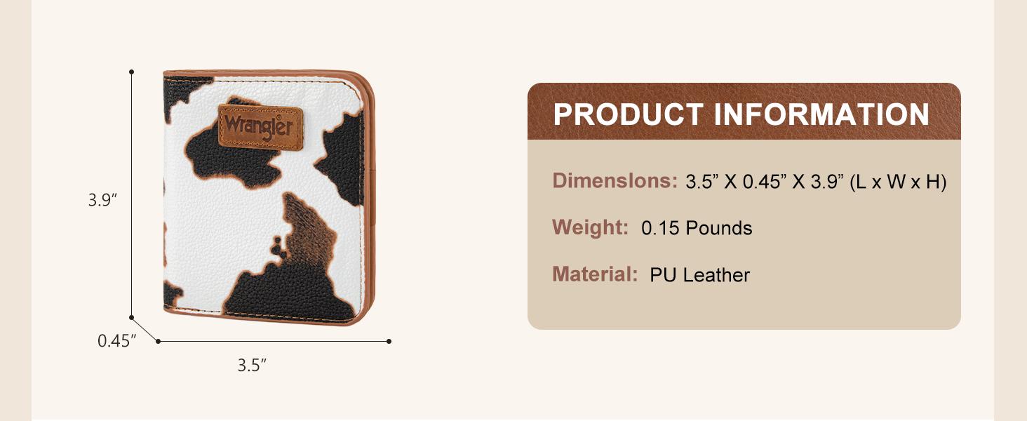 Wrangler Small Leopard Print Wallets Card Cases for Women with Rfid Lining and A Coin Purse