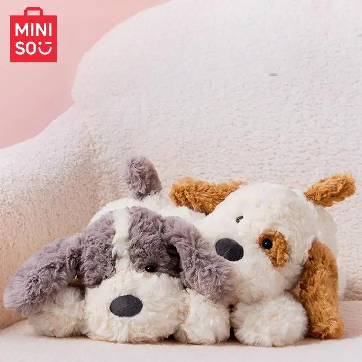 Miniso Prone Series-Small Soft Puppy - Cute Plush Dog Doll, Comfortable Pillow, Children's Favorite Gift, Room Decoration，Back To School