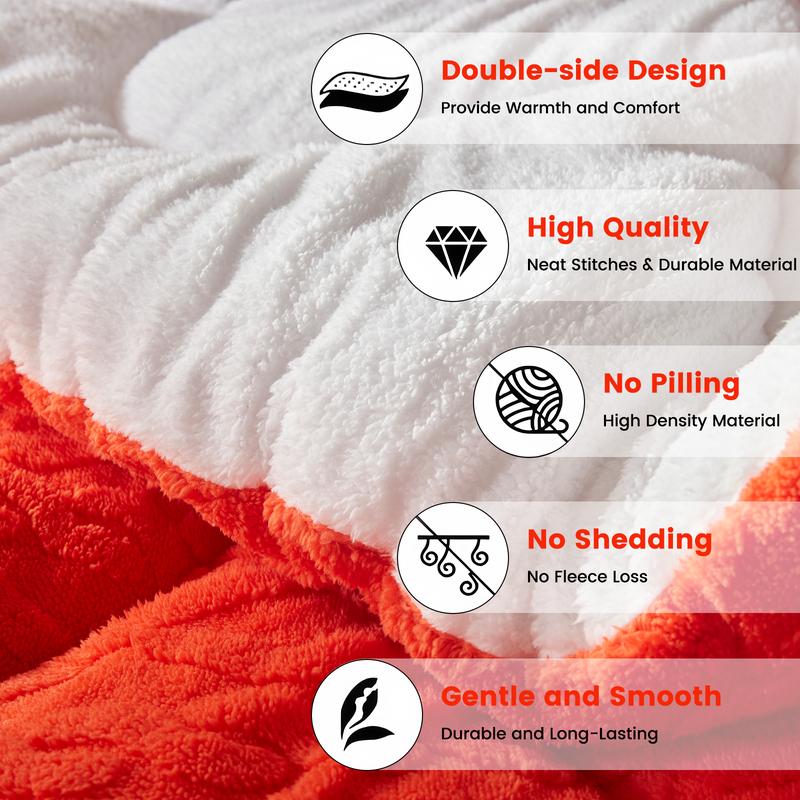 Cosybay Luxury Extra Thick Comforter Set - Super Soft Milk Velvet Fleece, Anti-Static, Multi-Needle Quilting, Breathable, Machine Washable, Kids Halloween comforter set,Sherpa Christmas thick bedding