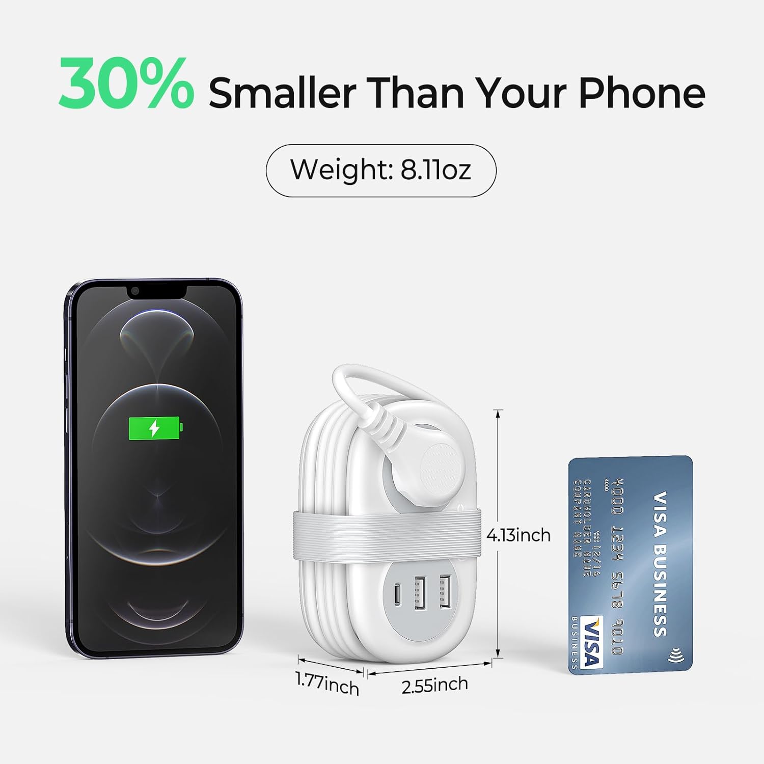 ORICO Travel Power Strip, 3.7FT Small Extension Cord, Portable Power Strip Flat Plug with 2 AC Outlets 3 USB Ports (1 USB C), Multi Plug Extension Cord for Travel, Cruise, Office, Hotels -AP3-2A2U1C ORICO Travel Power Strip, 3.7FT Small Extension Cord, Portable Power Strip Flat Plug with 2 AC Outlets 3 USB Ports (1 USB C), Multi Plug Extension Cord for Travel, Cruise, Office, Hotels -AP3-2A2U1C