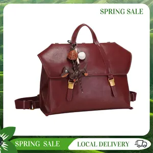 CKSO Great Deal Vegan Leather BacktoSchool Travel Laptop Bag 15.6 & 14 Inches for Unisex Lightweight Large-Capacity Backpack/ShoulderBag/Cross-bodyBag | Computer Bag for Work, Office bag