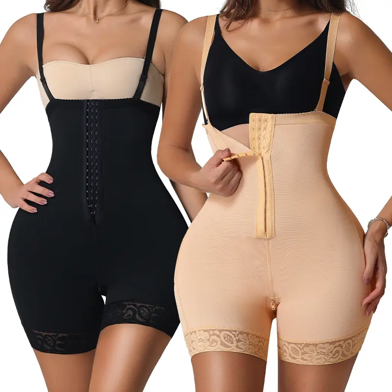 LWLYBH Women's High-Waist Polyester Blend Full Body Shapewear Bodysuit - Comfortable Everyday Tummy Slimmer, Zipper Compression, Adjustable Shoulder Straps, Ultra-Stretch Fabric, Butt Lifter Shaper