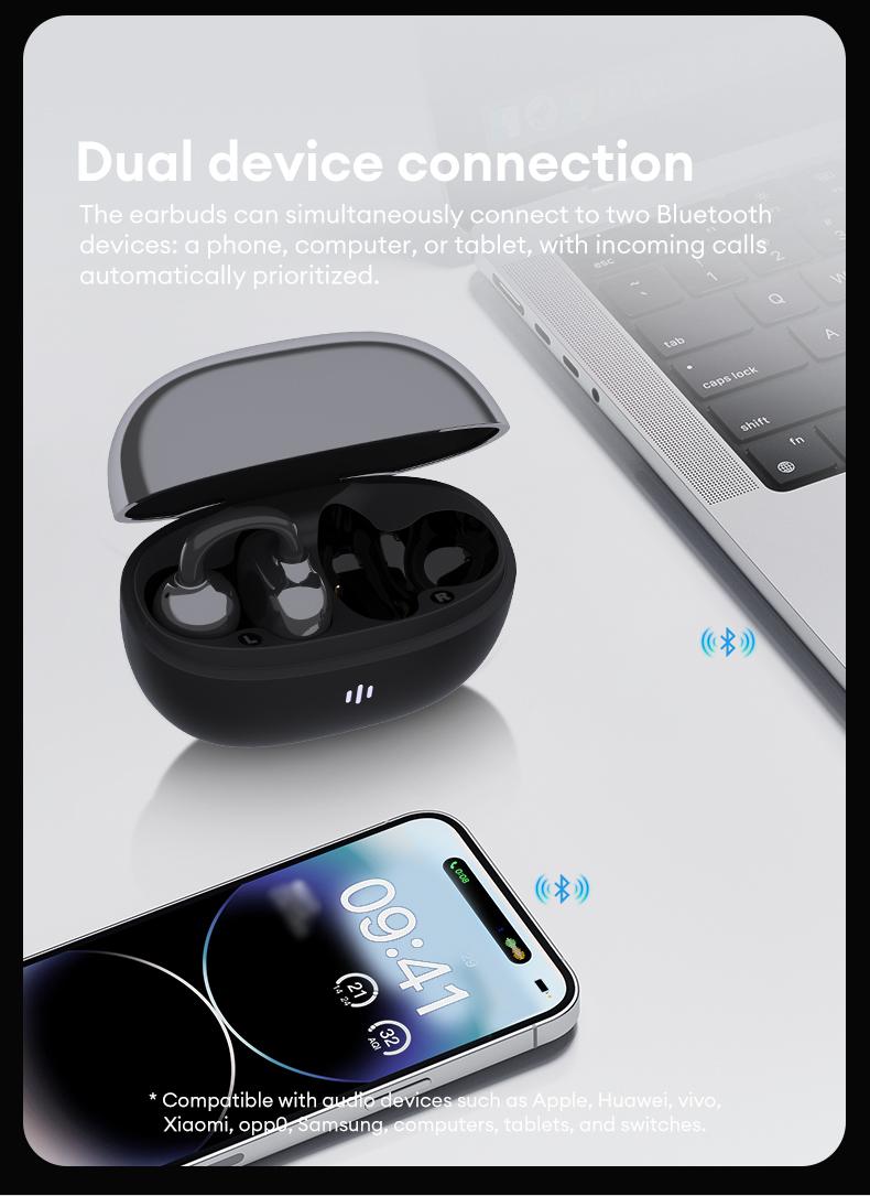 PAXA Hbuds pro  Bluetooth Heart Rate Earphones, supporting heart rate and blood oxygen detection, equipped with optical in ear detection, IPX5 waterproof and sweat proof, very suitable for outdoor sports