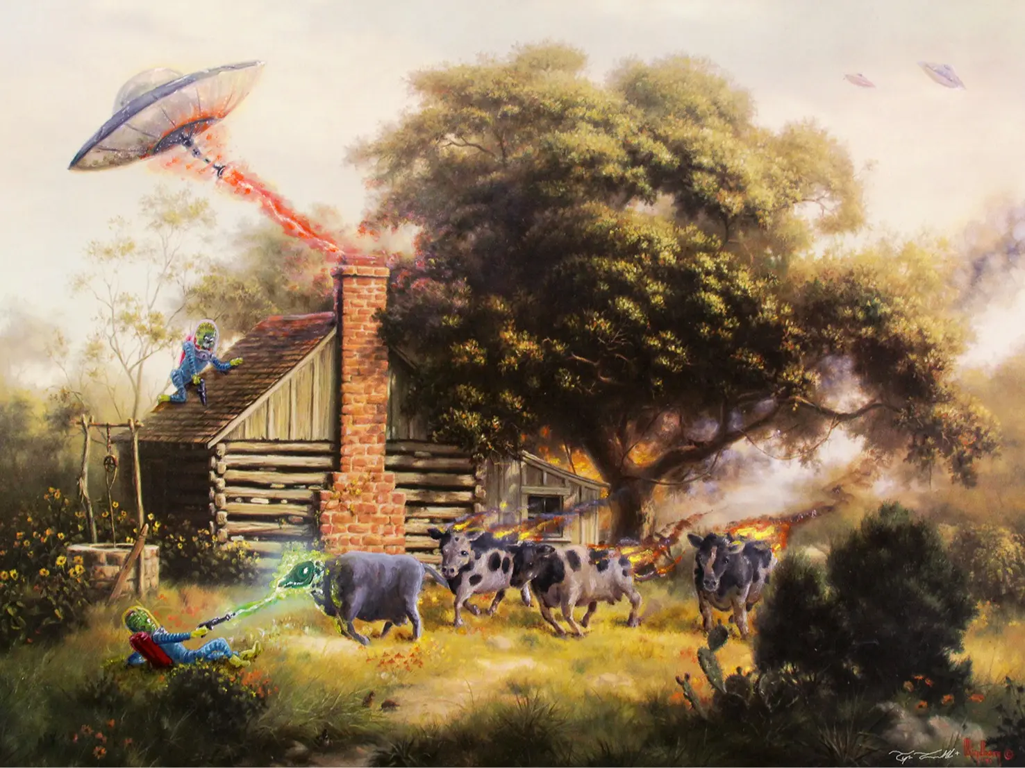 "The Boys are Ack" - 18" x 24" High Quality Canvas Print