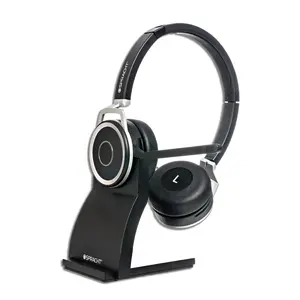 Spracht ZumBT-410 Bluetooth Headset With Noise-Canceling Mic | Wireless With Charging Base & USB Dongle | For Home Office Meetings