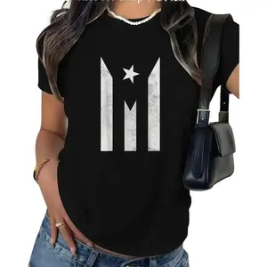Authentic Puerto Rico Pride Tee – 100% Cotton Black T-Shirt with Bold Puerto Rico Flag