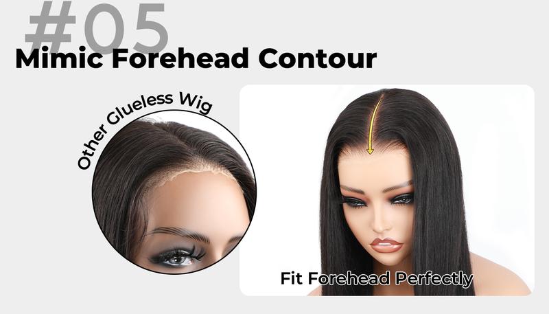 OQ Hair 9x6 TPart Layered Cut Wear Go Wigs 220% Density Yaki Straight Short Bob Wig Human Hair Pre Bleached Tiny Knots With Drawstring