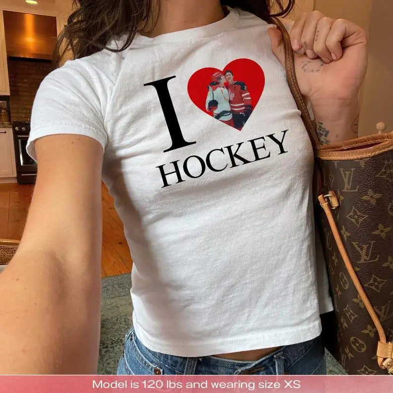 [Sale up to 30%] Ilya Shane Baby Tee I Heart Hockey Rivalry Heated TV Tee Booktok Gift Gay Hockey Romance Book Lover Gift Hudson Williams Gift For Her