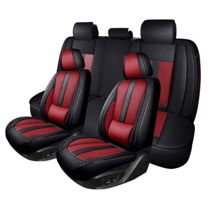 For Honda Accord 2003-2024/ Civic 2003-2023 Car 5 Seat Covers with 3D Waist Support, Premium Napa Leather Front & Rear Full Set Seat Covers Cushion Protector Pad with Storage Bag Scratch-Resistant Waterproof, 40/60 60/40 50/50 40/20/40 Split Rear Benches