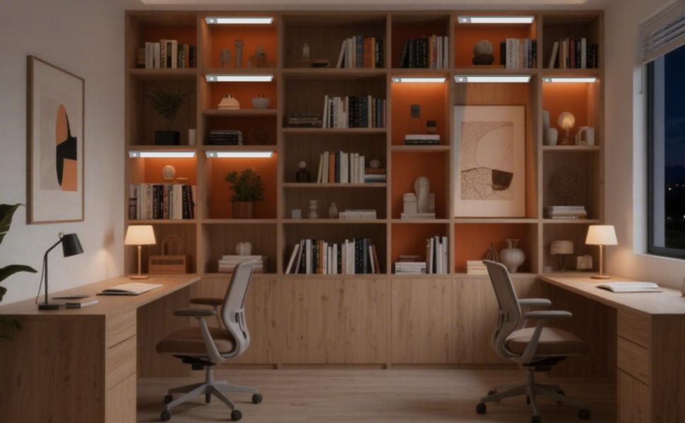 Magnetic Installation Dimmable Lights, 1500mAh USB Rechargeable Light, Motion Sensor Night Light Indoor, Under Cabinet Lights for Kitchen, Wardrobe, Pantry, Closet, Coffee Corner, Bathroom, Stairs, Hallway, Sink Cabinet, Laundry Room, Tool Room, Garage