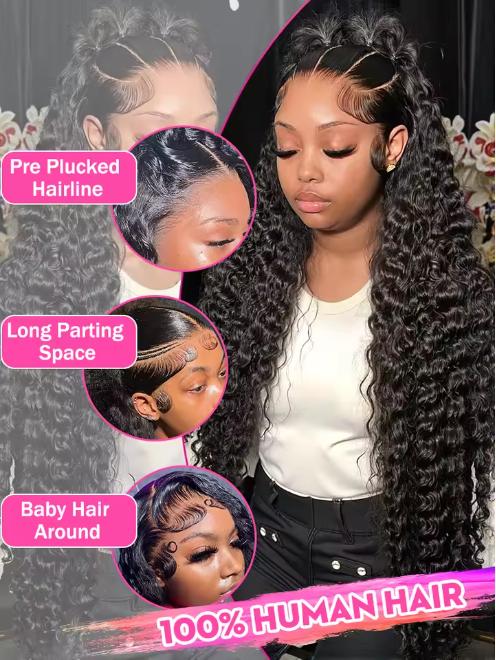Bling Hair TikTokShopBlackFriday 180 Density Wear And Go Deep Wave Glueless Wig Human Hair 5x5 13x6 Hd Frontal Curly Lace Front Wigs On Clearance Sale For Women