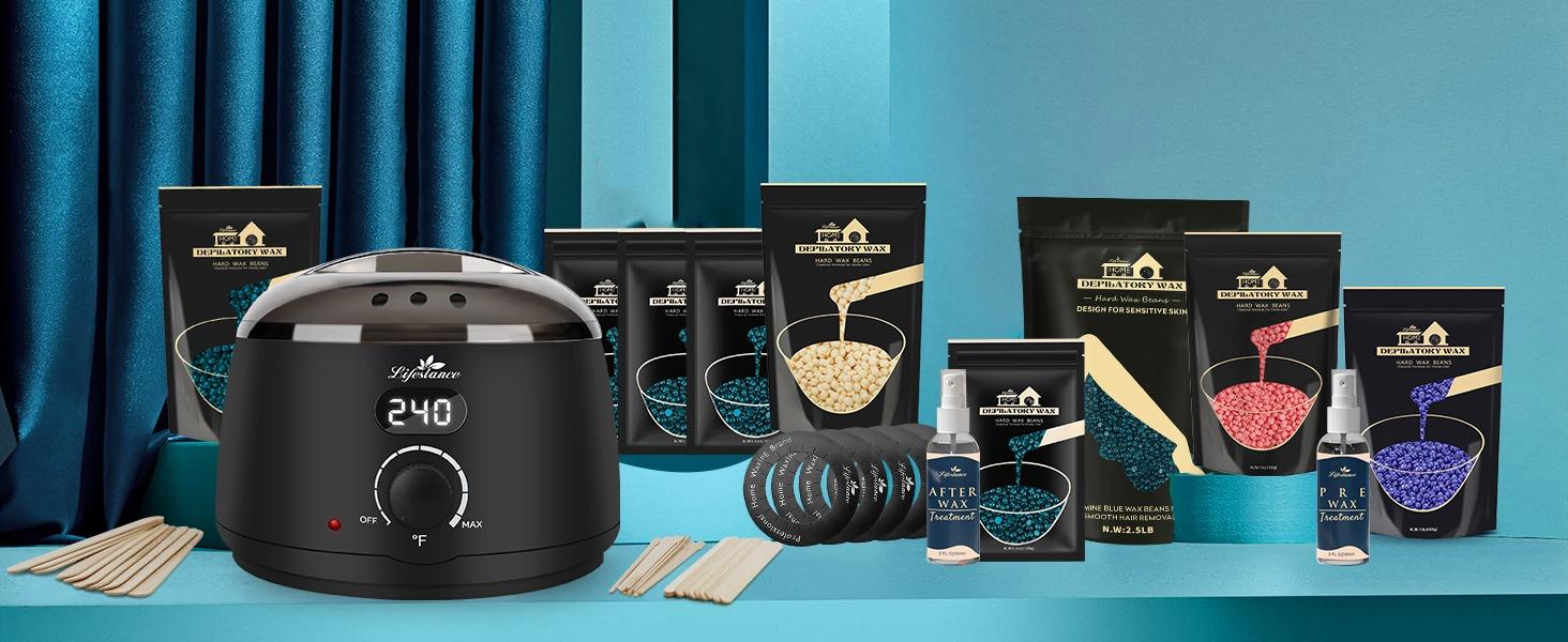 Lifestance Digital Waxing Kit for Women & Men, At-Home Full Body Hair Removal Hard Wax Kit with Wax Beads for Face, Bikini, Brazilian, Legs & Sensitive Skin Lifestance Digital Waxing Kit for Women & Men, At-Home Full Body Hair Removal Hard Wax Kit with Wax Beads for Face, Bikini, Brazilian, Legs & Sensitive Skin
