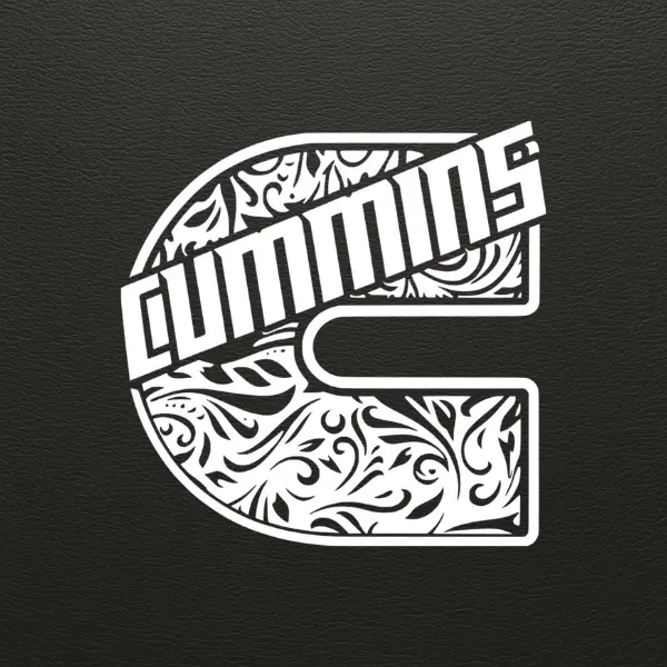 Cummins Tooled Leather Vinyl Decal Car Truck Sticker Vehicle Exterior Decoration