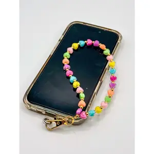 Candy Hearts: Beaded Phone Charm Wristlet