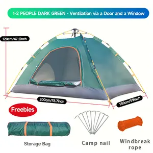 Portable Camping Tent for Outdoor 2 Person Camping Dome Tent Green mesh windows sun shelter popup beach tent Portable Outdoor Equipment Hdpe Mesh Tarp camping essentials tent camping essentials Breathable Waterproof Tent Instant Cabin Tent tiktokshopsprin