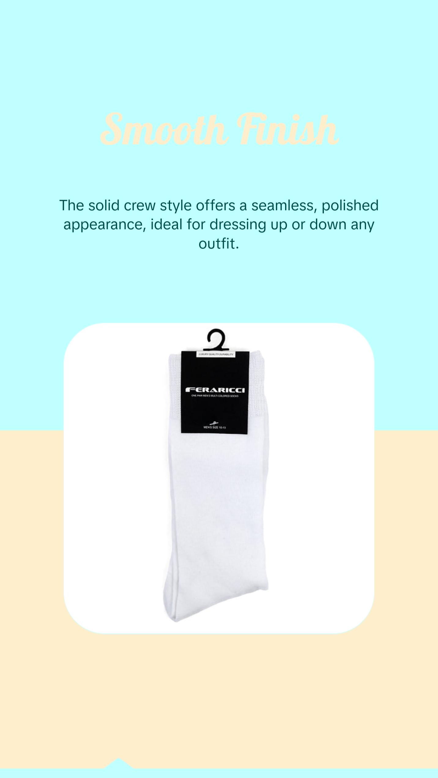 Men's Socks - Solid Crew