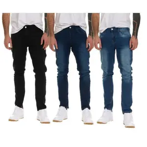 Men's 3 Pack Flex Stretch Slim Straight Comfort Denim Jeans With 5 Pockets raw Casual Cotton