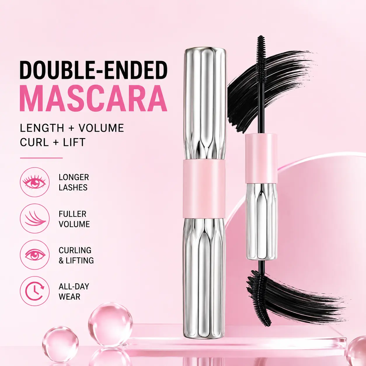 Mascara for Older Women – Volumizing, Incredible Length in 2 Coats – Long-Stay, Zero Clumps, Hypoallergenic