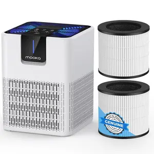 MOOKA M05 Air Purifier for Home, New Year Gifts, 1250 Ft² Coverage, H13 HEPA Filter, 3-Layer Filtration, Aromatherapy, 15dB Quiet Sleep Mode, Pet Odor Removal, Energy-Saving Timer, Certified for Safe Use
