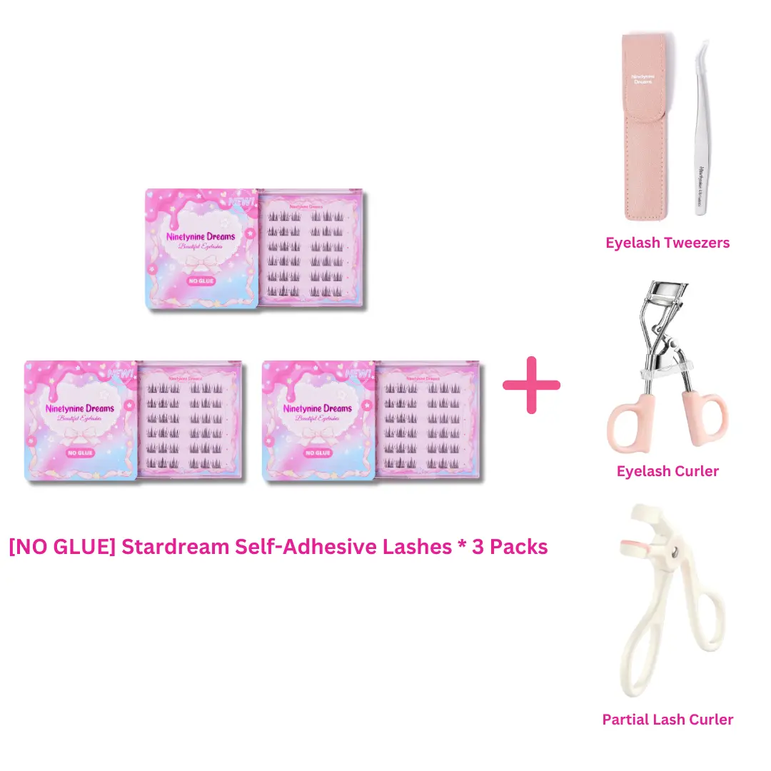 3 Packs + Tweezers + 2 Style Curlers