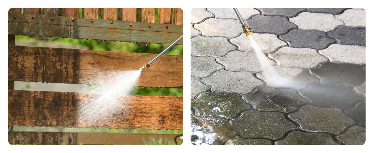 Gas Pressure Washer 3800 PSI 2.5 GPM, 212CC High Pressure Washers 4-Stroke OHV Engine 10-Inch High Wheels with 5 Nozzle Set Include Soap Tank for Cars Fences Driveways Patios Furniture Home(AL1038A)