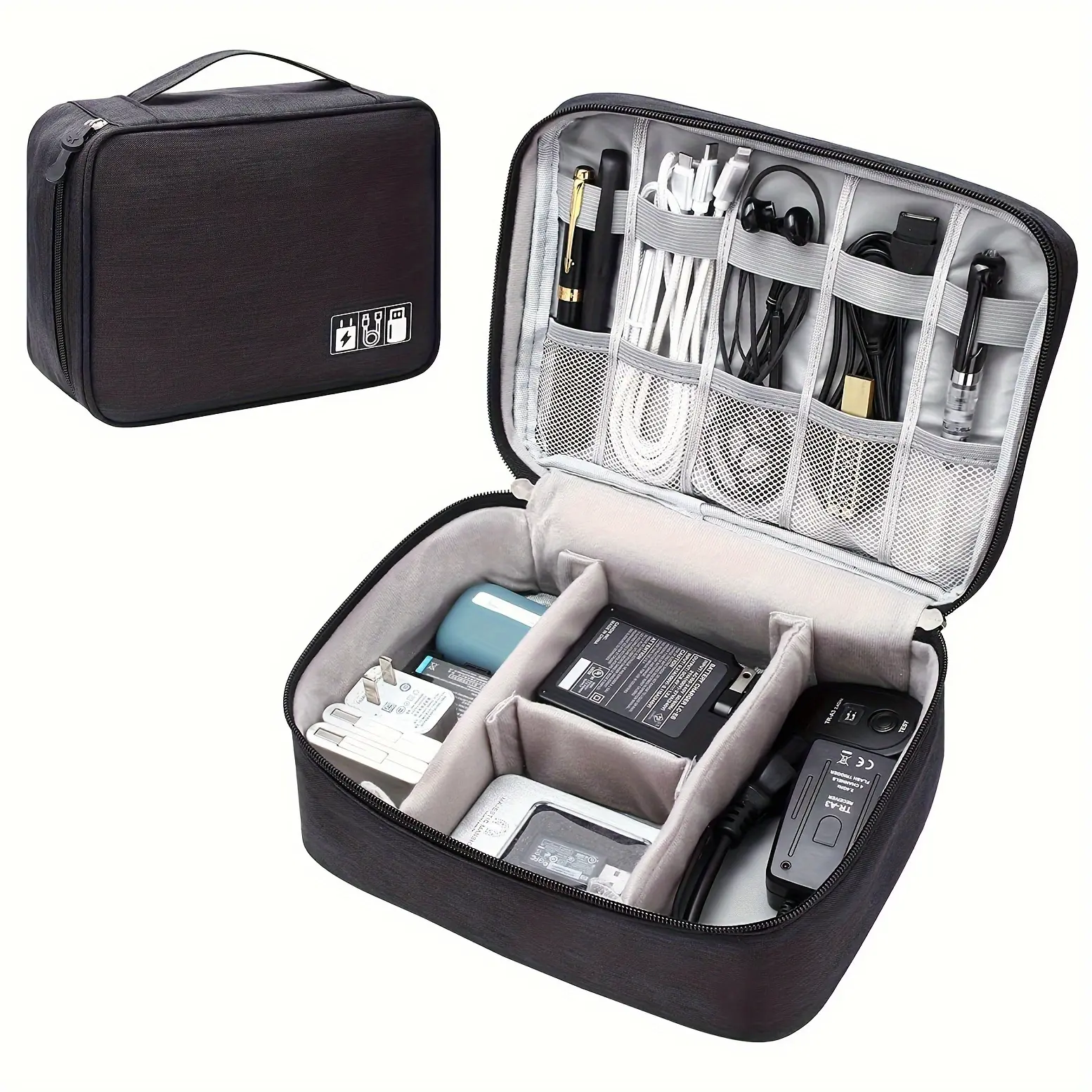 Digital Storage Organizer Bag - Waterproof Travel Bag Organizer with Universal Compatibility for Data Cables, Charging Cables, Mobile Phones, Headphones