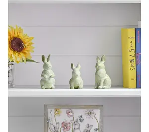 5" Resin Garden Bunny Set of 3 By Valerie