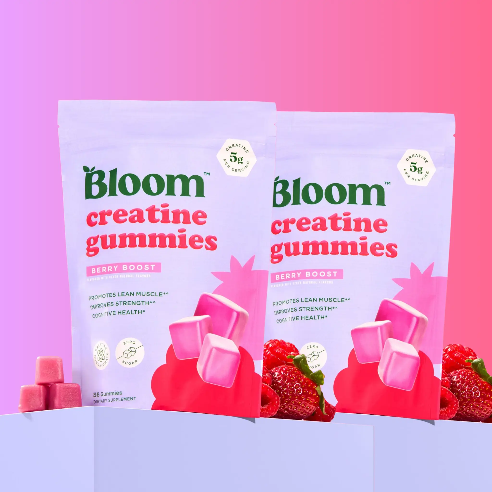 Creatine Gummies Bundle 2 Packs & 3 Packs - Energy, Cognitive Health & Post-Workout Muscle Recovery Promotes & Muscle Improves Strength Cognitive Health