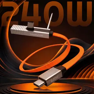 ChubbyCable StandLite Pro - 90° 240W Fast Charge Cable with Invisible Stand & Phone Case Friendly