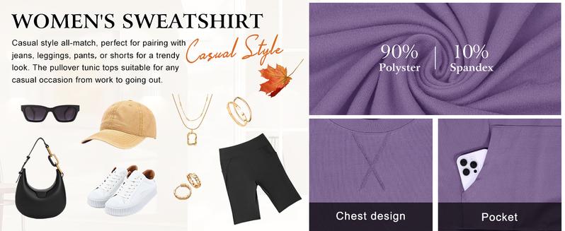 AUSELILY Women's X Crewneck Hoodless Sweatshirt With Kangaroo Pocket  Fleece Longsleeve Casual Style Shirt  Lightweight Pullover 2025 New X Decoration