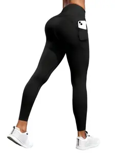 New high-waisted soft and comfortable fashion fitness sports pocket yoga pants tights to be worn outside