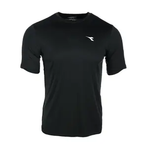 diadora Mens Scudetto Crew Neck Short Sleeve Athletic Casual Tops Casual - Black