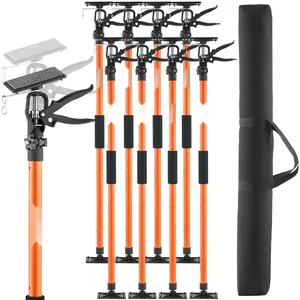 Cabinet Jack Support Pole, 8-Pack, 45.7-114.2 Inch Steel Telescopic Quick Support Rod, Adjustable Third Hand System Up To 154 Lbs Capacity For Installing Cabinets, Lifting Drywall, Cargo Bars