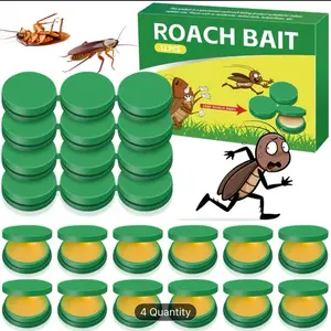 Roach Gel Bait, Upgraded Indoor Cockroach Bait Stations, Fast-Acting & Long-Lasting, Easy Placement for Kitchens & Bathrooms, (12-Pack)